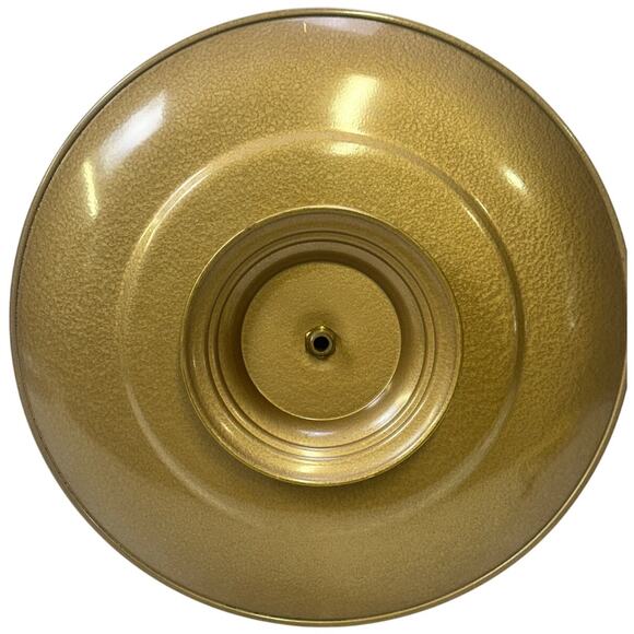 Three Tier Brass Colored Aluminum MCM Decorative Dessert Cake Appetizer Stand - Picture 7 of 7